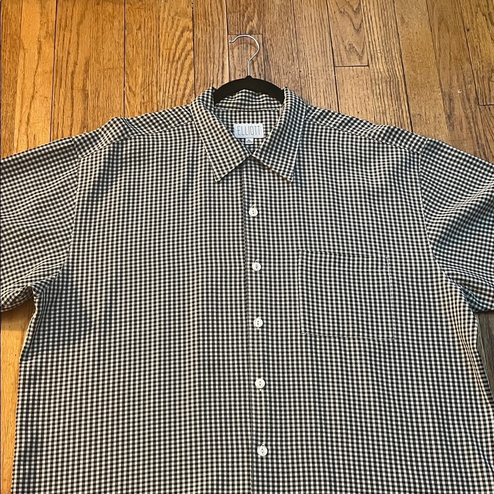 Classic Black and White Checkered Men's Shirt